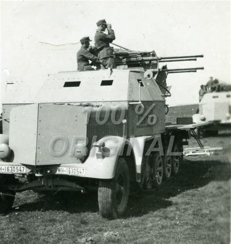 Halbkette Sdkfz Panzer Vierlings Flak Geschütz A Postimages