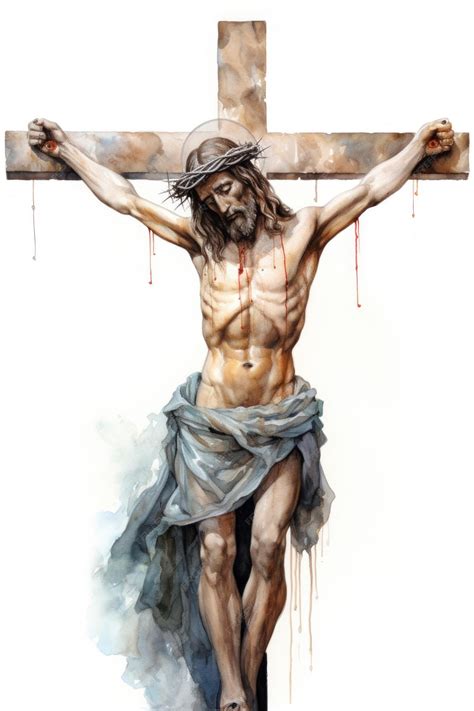 Premium Photo | Painting of Jesus on the Cross