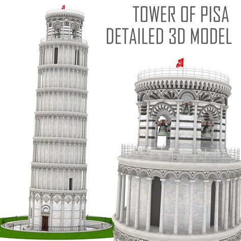 3D Leaning Tower Of Pisa Model TurboSquid 1829015