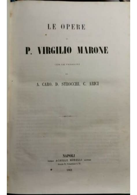 Le Opere Di Virgilio Orazio Flacco Natura Delle Cose Di Lucrezio Favole