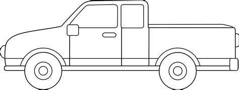 Pickup Truck Coloring Page - Free Clip Art