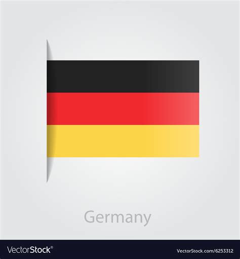 Germany flag Royalty Free Vector Image - VectorStock