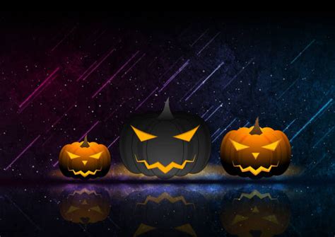 Lighted Pumpkins Backgrounds Illustrations Royalty Free Vector