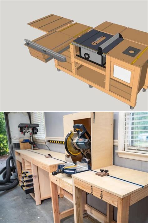 Banco De Trabajo Con Sierra Y Fresadora De Mesa Workbench Plans Diy