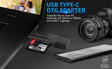 Sabrent Usb 3 0 And Usb Type C Otg Card Reader Supports Sd Sdhc Sdxc Mmc Microsd T Flash Cr