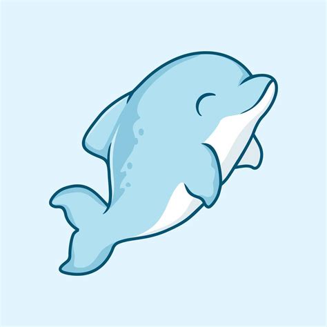 Dolphin Cartoon Cute Fish Illustration 3481899 Vector Art at Vecteezy