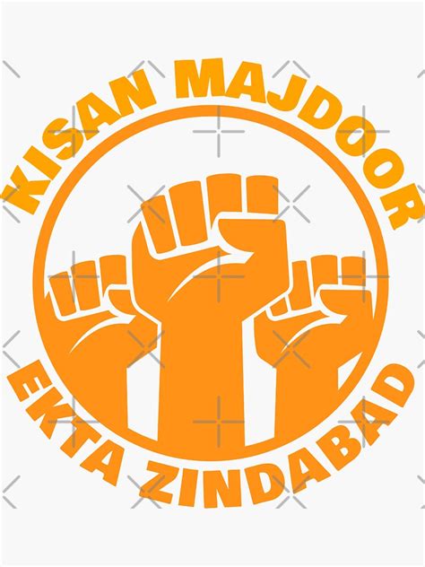 KISAN MAJDOOR EKTA ZINDABAD Sticker For Sale By LionHeartTees Redbubble