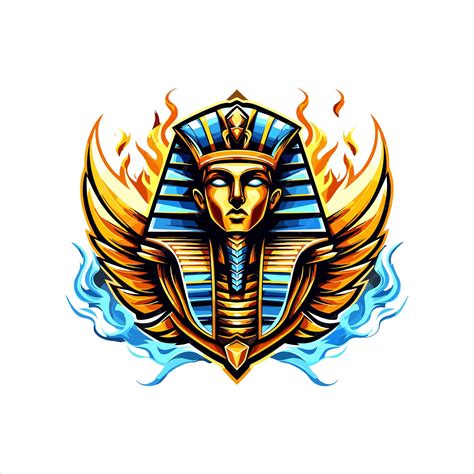 Premium Vector Pharaoh With Wings Team Logo Mascot