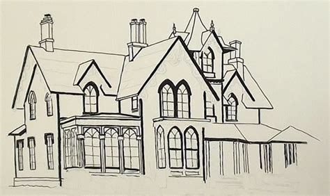 How To Draw A Beautiful House In Pen And Ink Online Art Lessons