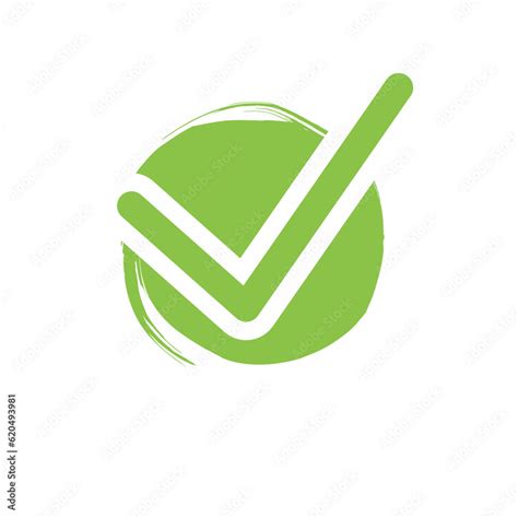 green tick used as a sign of agreement Stock Vector | Adobe Stock