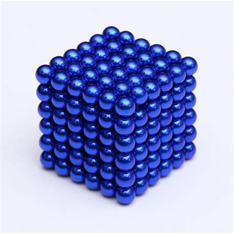 Cubo Magnético Azul 216 Esferas Magnéticas Brinquedo 5mm Submarino