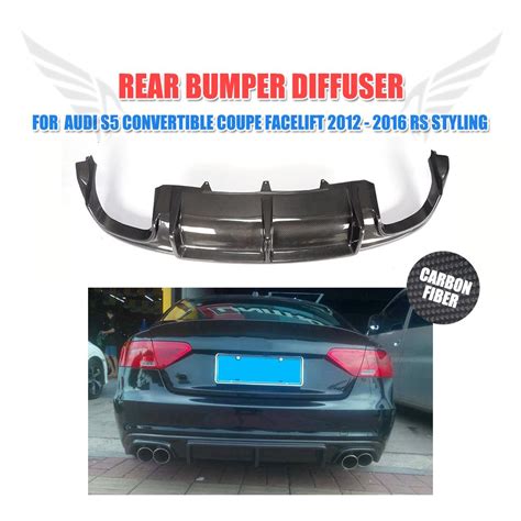 S5 Carbon Fiber Rear Diffuser For Audi A5 Sline S5 Convertible Coupe