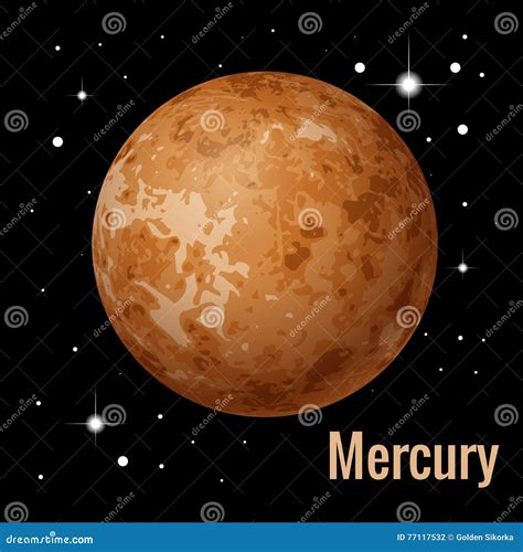 Mercury Planet 3d Vector Illustration High Quality Isometric Solar