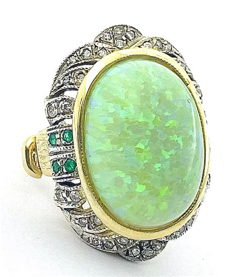 Ohne Mindestpreis Ring Gelbgold Silber Kein Mindestpreis Opal