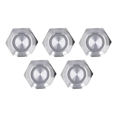 YOSOO Commutateur à bouton poussoir momentané 5pcs interrupteur à