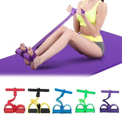 Elastic Yoga Pull Rope Foot Pedal Sit Up Pull Rope With Pedal