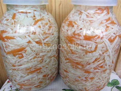 Капуста маринованная в 3-х литровых банках на зиму