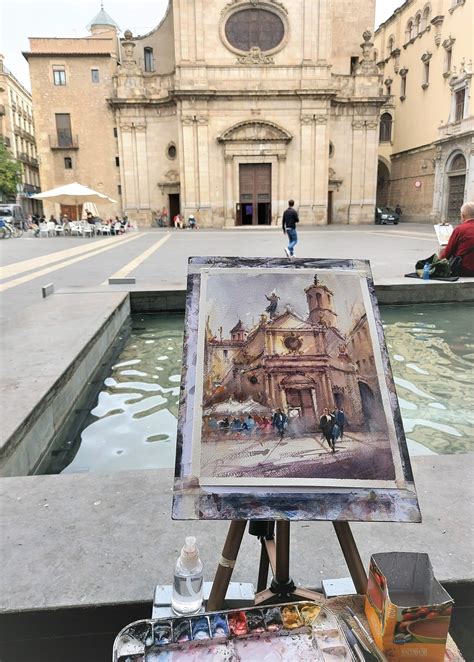 La colla dels dimecres Basilica de la Mercè i dibuixos a tinta i