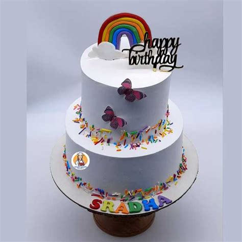 Rainbow Theme Tier Cake Magic Bakers Delicious Cakes