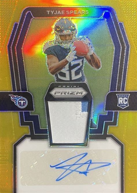 Tyjae Spears 2023 Prizm RPA TS Rookie Patch Auto Gold 10 Price