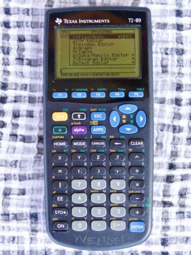 Texas Instruments Ti 89 Graphing Calculator Original Black Tested Working Works 638456279109 Ebay