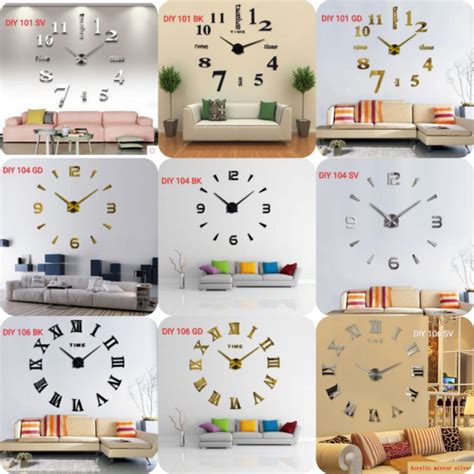 Jual Jam Dinding Besar DIY 80 100cm Jumbo Giant Wall Clock Quartz