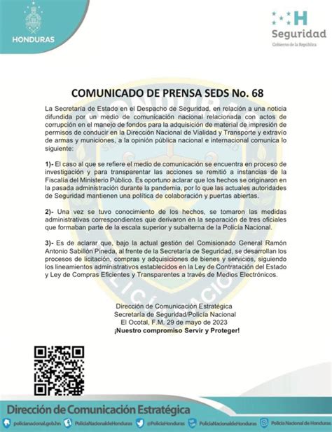 Comunicado De Prensa Seds No 68