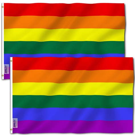 Anley Fly Breeze X Foot Rainbow Flag Stripes Gay Pride Banner