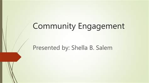 The Importance Of Community Facilitation Ppt