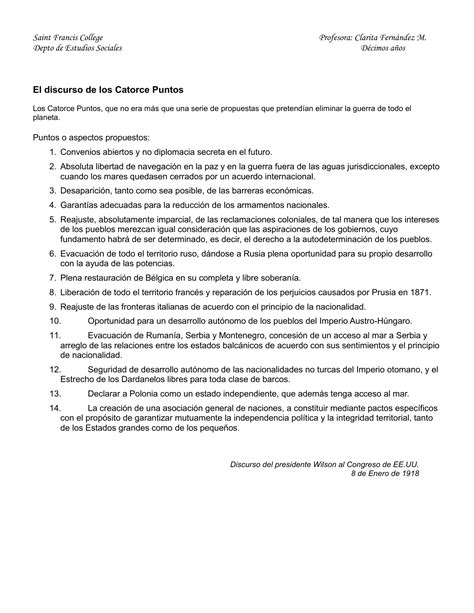 sensación Melodrama presumir los 14 puntos de wilson perjudicar No se