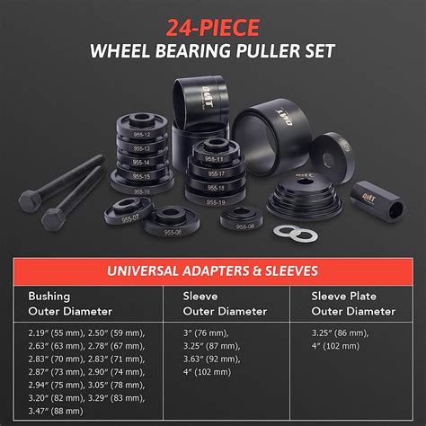 Orion Motor Tech Wheel Bearing Press Kit For Front Wheel Drive Bearing