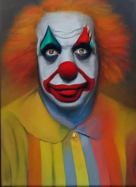 Clown Alla Prima Oil Paint Depth Stable Diffusion Openart