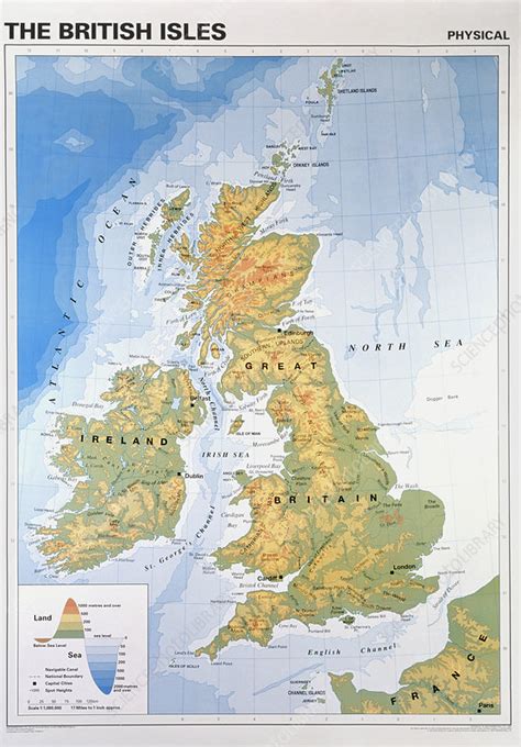 Physical Map Of The British Isles Vanya Jeanelle