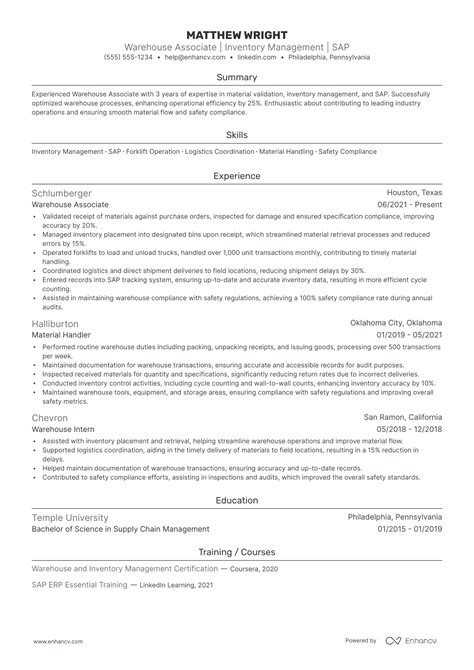 19 Successful Warehouse Associate Resume Examples And Writing Tips For 2024