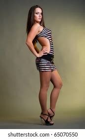 Beautiful Sexual Girl Brunette Pose On Stock Photo 65070550 Shutterstock
