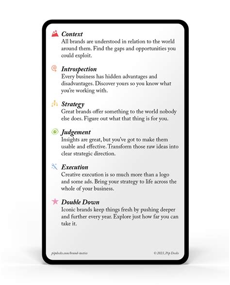 Product Landing Pages/Brand Tactics | Pip Decks