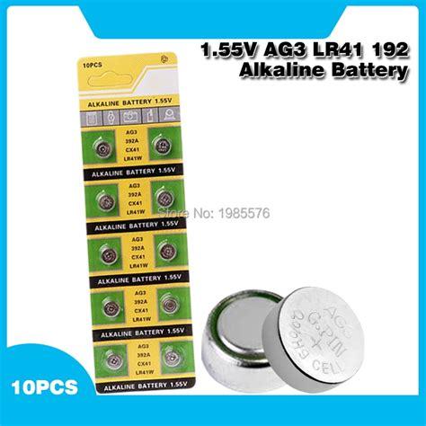 Pcs Alkaline Cell Coin Battery V Ag Lr Button Batteries