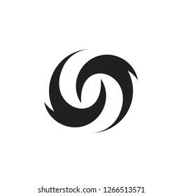 Curves Circles Rotation Movement Logo Vector Stock Vector Royalty Free