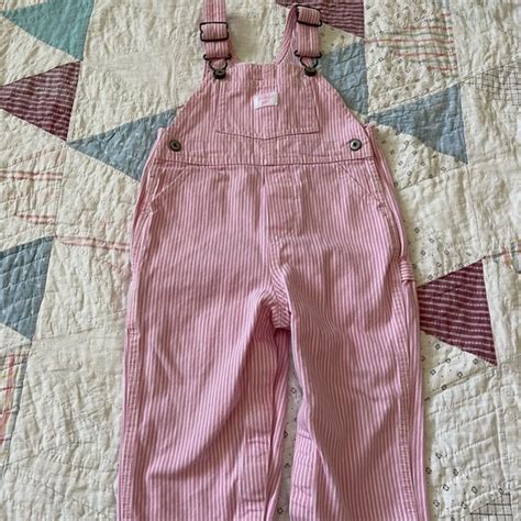 OshKosh B Gosh Bottoms Vintage Oshkosh Vestbak Pink Stripe Overalls