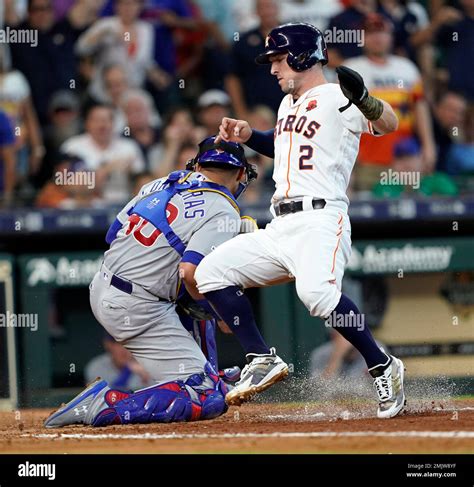 Houston Astros Alex Bregman Scores As Chicago Cubs Willson