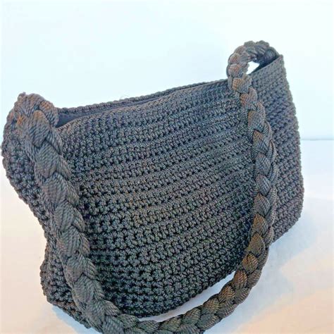 The Sak Original Crochet Top Zip Classic Shoulder Bag Gem