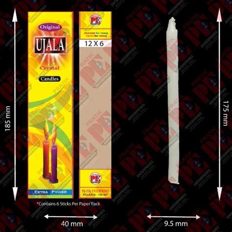 Cylindrical Plain White Household Candle No 12x6 1 Packet Contains 6 Sticks At Rs 22pack In