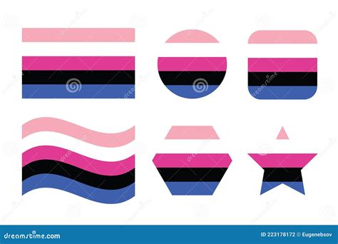 Gender Fluid Pride Flag Sexual Identity Pride Flag Stock Vector