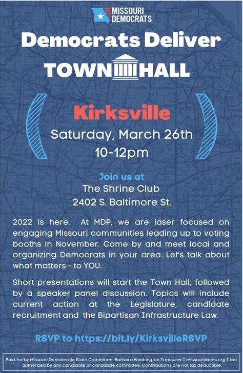 Missouri Democrats On Twitter 🚨kirksville🚨 Reminder About Our