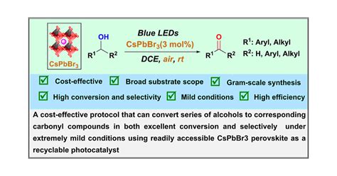 Visible Light Photocatalytic Highly Selective Oxidation Of Alcohols