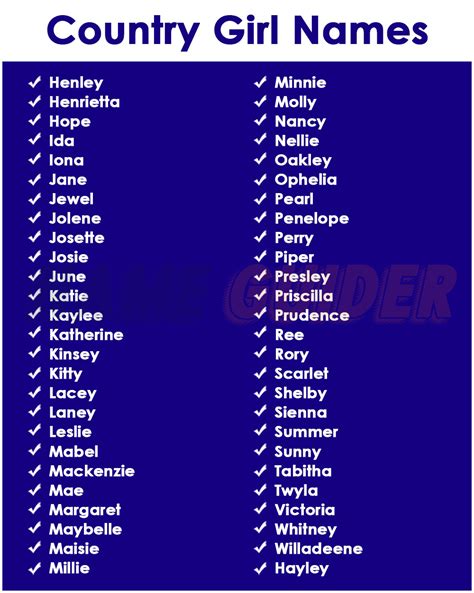 125 Country Girl Names 2023 Name Guider