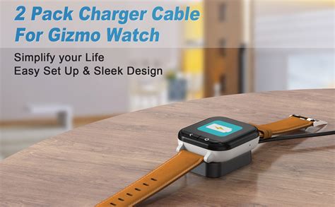 2 Pack Charger Compatible With Gizmo Watch3 2 1 Geordgy Replacement Usb Charging