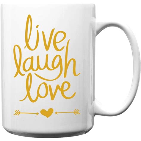 Live Laugh Love Coffee Mug 15 Oz Hermosa Idea De Regalo De Etsy