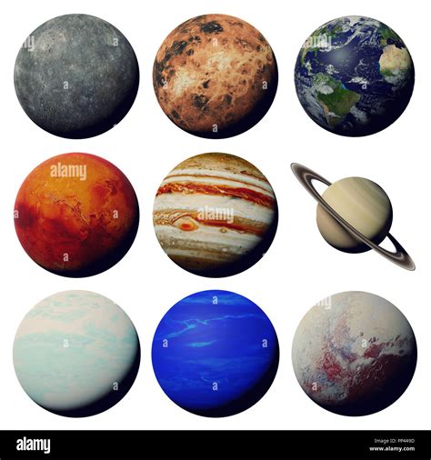 Solar System Planets White Background High Resolution Stock Photography ...