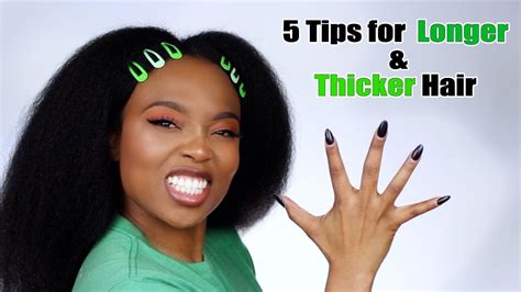 5 Tips For Growing Longer Thicker Natural Hair Loaferette Youtube